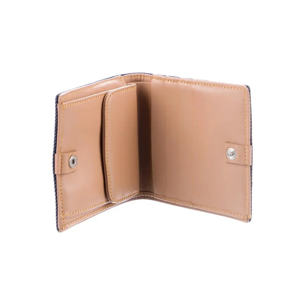 Christian Dior denim & leather 'Malice' wallet